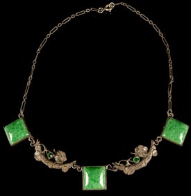 Sterling & Jade Nouveau Necklace