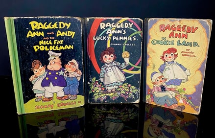 Three Vintage Raggedy Ann Hardcover Books by Johnny Gruelle, c. 1931-1942