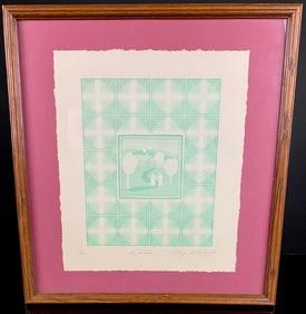Mary Rutherford 'Log Cabin' Signed and Numbered Embossed Print