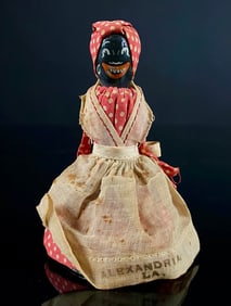 Vintage Black Americana 'Mammy' Bell Doll Souvenir, Alexandria, LA