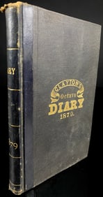 Clayton's Octavo Diary for 1879 with Extensive Handwritten Entries