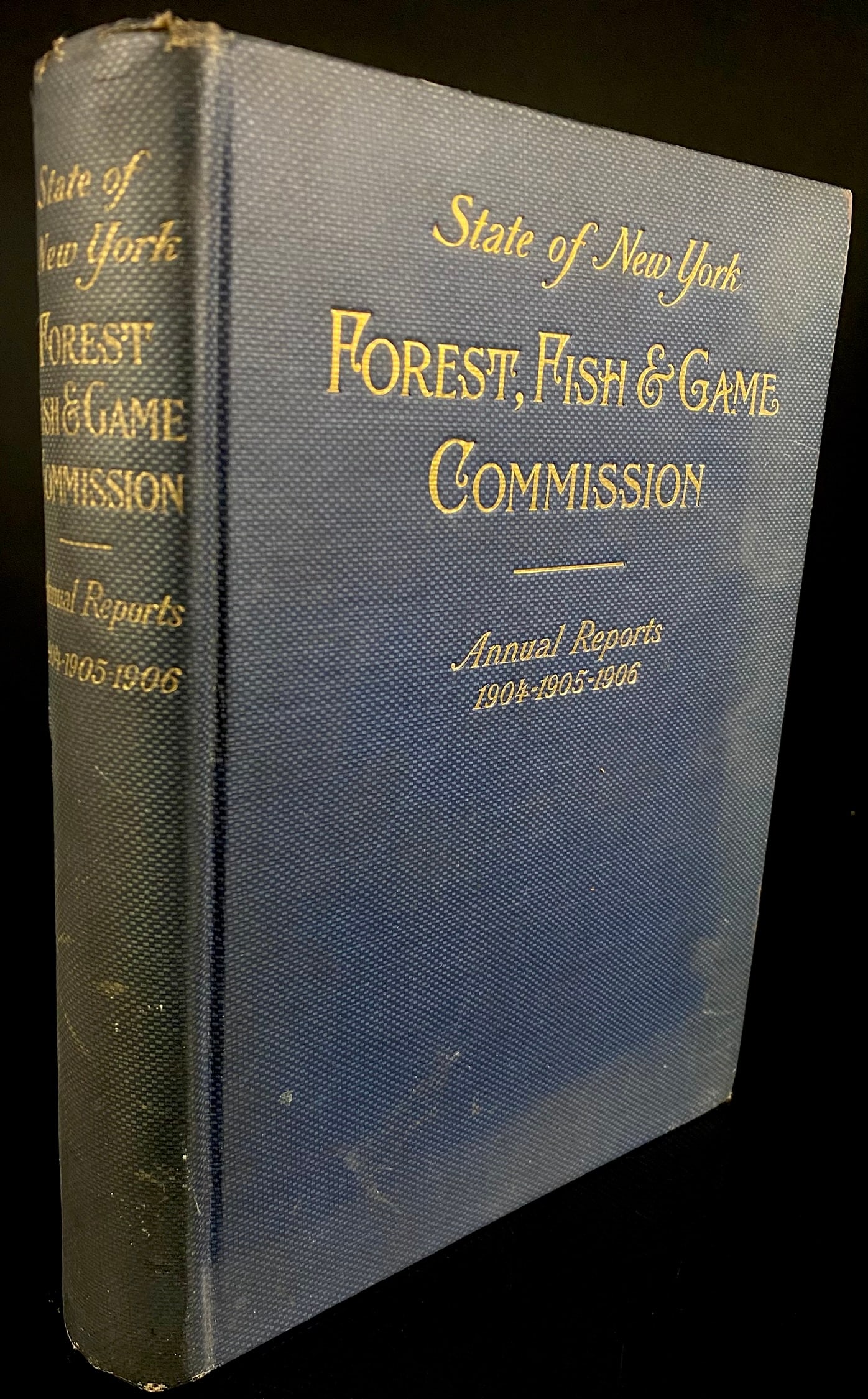 Annual Reports of the Forest, Fish & Game Commission of the State of New York for 1904-1905-1906,: An early 20th-century official government report, titled 'Annual Reports of the Forest, Fish & Game Commission of the State of New York for 1904-1905-1906,' published in 1907 by J. B. Lyon Company, St