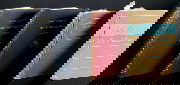 A Collection of Four Mid-20th Century Books on Glass Manufacture, including Fay V. Tooley's Handbook