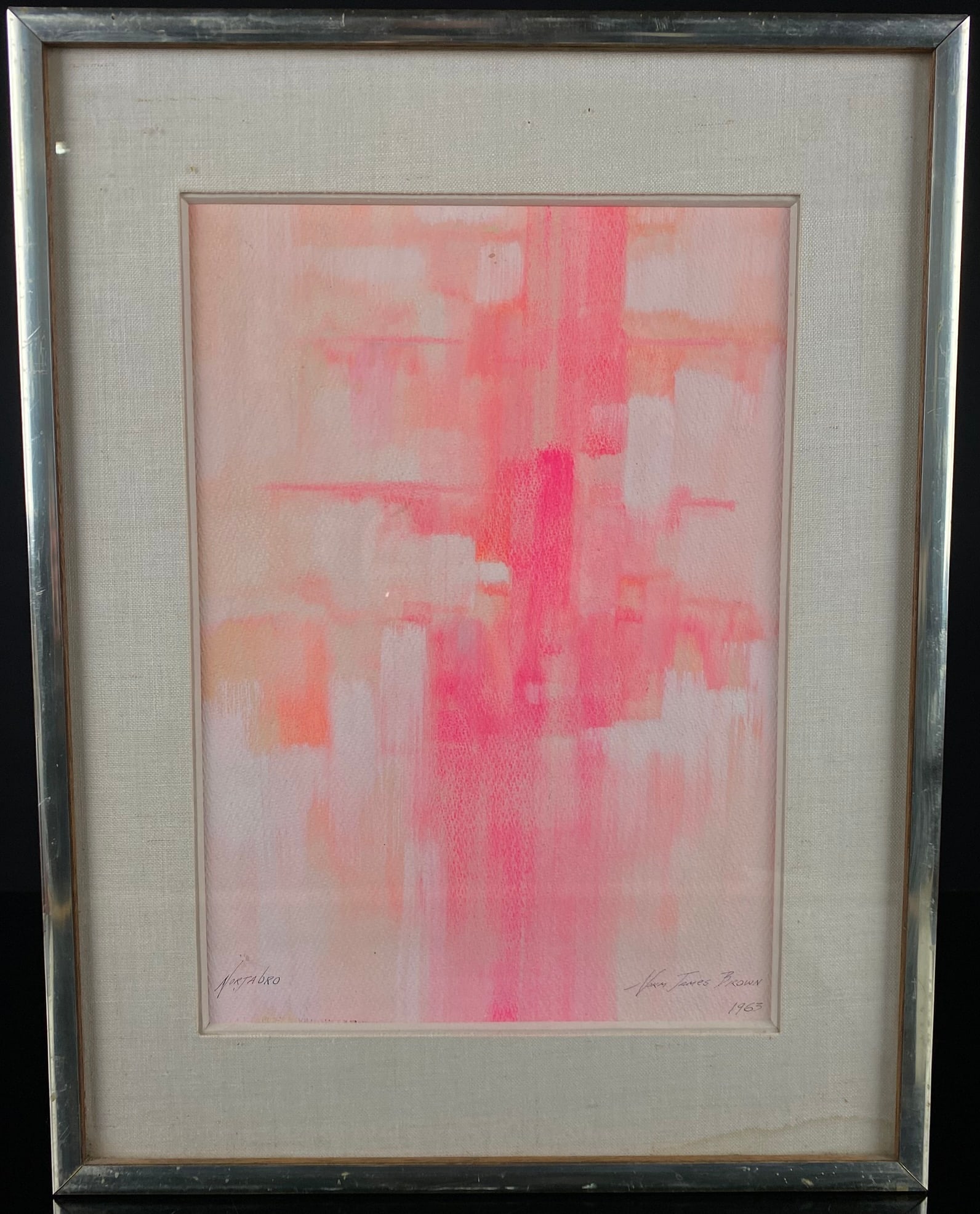 An Abstract Expressionist Work by Norm James Brown, Dated 1963 (1 of 6)