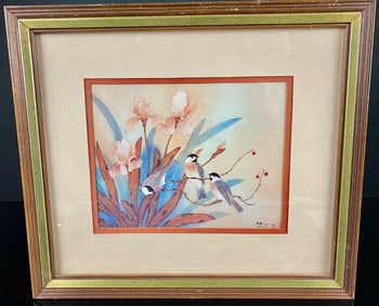 Vintage Chinese Johnny Lung Bird Print