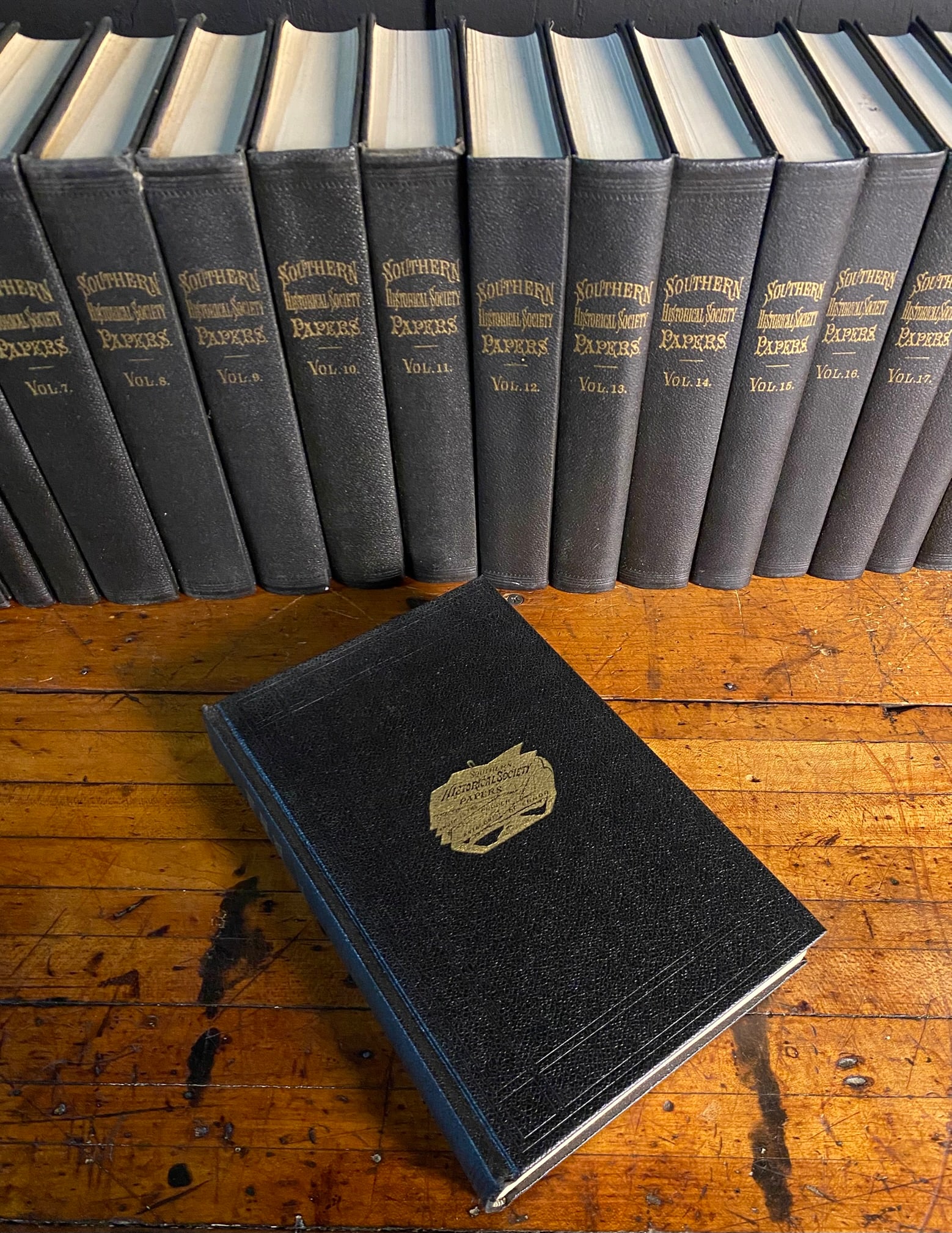A Collection of Southern Historical Society Papers, Kraus Reprint Co. Editions: A collection of approximately 50-52 uniformly bound volumes of the Southern Historical Society Papers, ranging from at least Vol. 1 through Vol. 52, with additional index volumes also present. These a