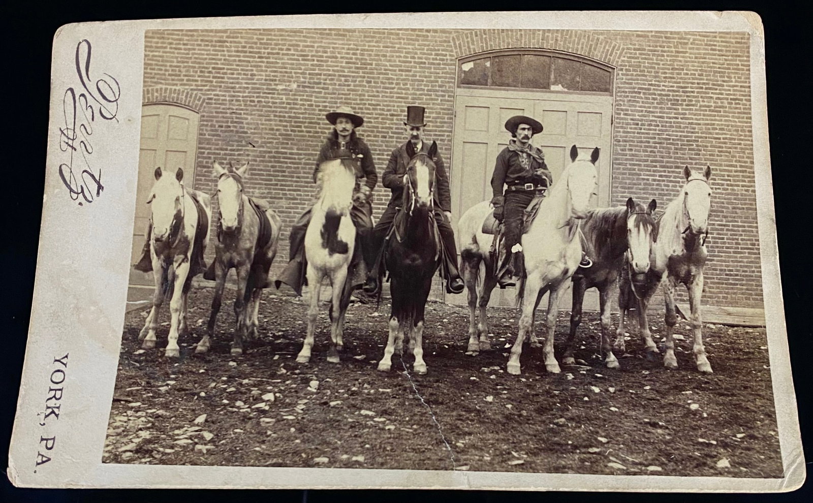 Mid-to-Late 19th Century Carte de Visite of Three Men on Horseback, York, PA (1 of 5)