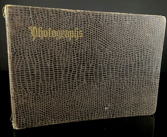 Vintage German World War II Photograph Album with Military & Swastika Images