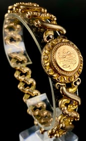 Antique Gold Filled Carmen Sweetheart Expandable Bracelet by The D.F.C. Co.