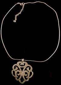 Silpada 'Eden' N3241 Hammered Filigree Sterling Silver Pendant Necklace