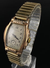 A Vintage Bulova 'Bruce' Men's 10K Gold-Filled Wristwatch, circa 1942