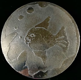 Vintage Sterling Silver Brooch with Stylized Fish Motif