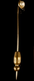 Victorian/Edwardian 10K Gold and Pearl Stick Pin