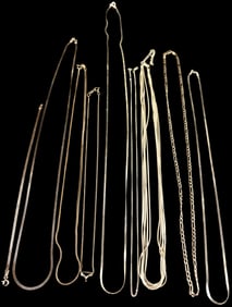 A Collection of Sterling Silver Necklaces