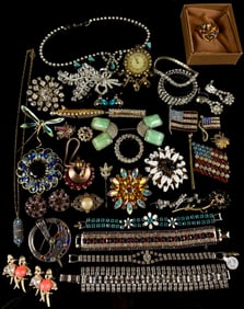 A Collection of Vintage and Contemporary Costume Jewelry and Accessories