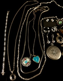A Collection of Mixed Jewelry, including Sterling Silver 3.5 Ozt