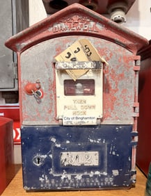 Vintage Gamewell Municipal Fire Alarm Box, City of Binghamton, No. 312 Style 51