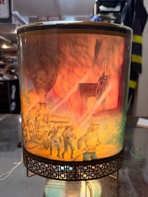 Vintage 1950s L.A. Goodman Fire Fighters Motion Lamp