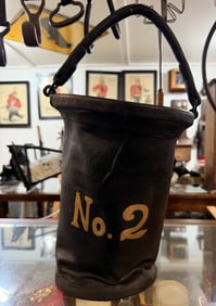 19th Century American Leather Fire Bucket, No. 2