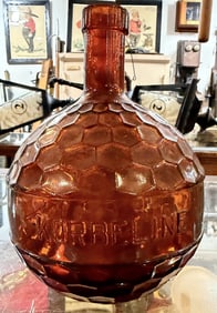 Antique Korbeline Honeycomb Pattern Fire Grenade Bottle