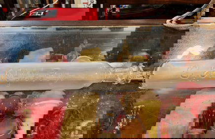 C & N.W.R.Y. Chicago Northwestern Railroad Glass Fire Extinguisher Bottle