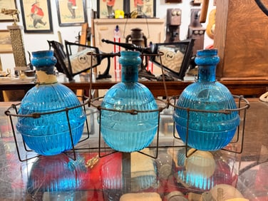 Three Harden's Star Hand Grenade Fire Extinguishers, circa 1870s-1890s