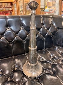 A Silver Plated Presentation Fire Trumpet, Commemorating the Burning of Broome County Court House,