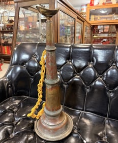 Antique Brass Fireman's Speaking Trumpet, Attica Rescue Engine Co. No. 1 Foreman