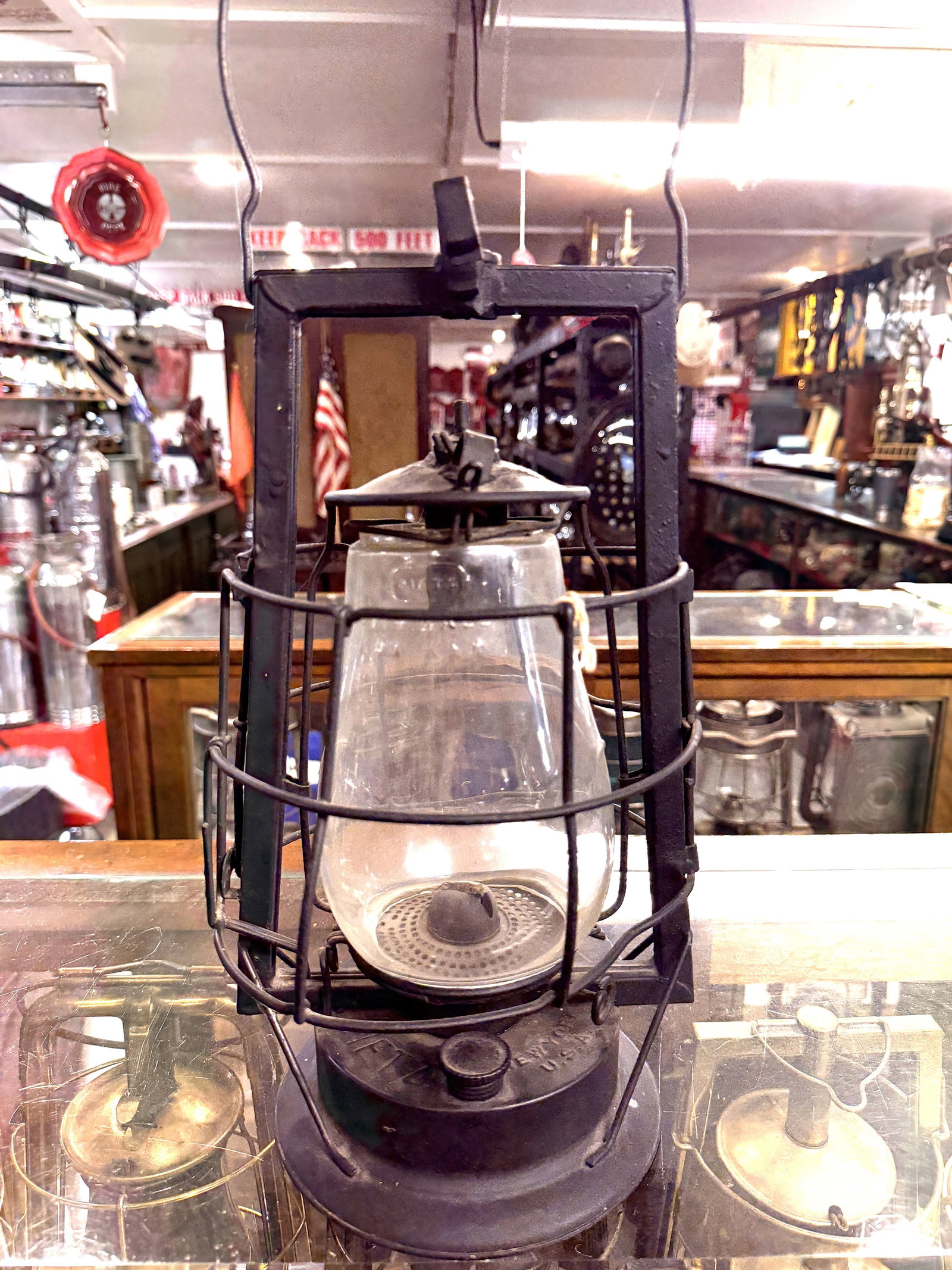 Antique Dietz Mill Lantern with Clear Glass Globe (1 of 9)