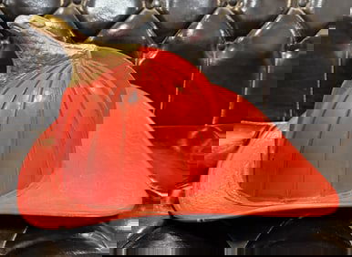 A 19th Century H.T. Gratacap New York Leather Fireman's Helmet w/ RARE leather Eagle Finial