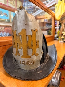 Cairns 8 Comb High Eagle Chester Pa Fire Helmet. Goodyear Patent 1869