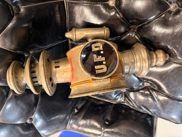 Late 19th Utica NY Century White Manf'g Co. 'U.F.D.' Fire Brass Vehicle Lamp, Patented 1874