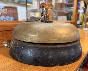 Antique 10' Gamewell Fire Alarm Bell Self Winding Turtle Bell