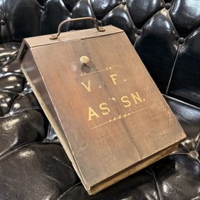 Ballot Box V.F. AS'SN. Stenciling