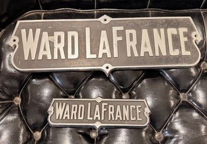 A Pair of Ward LaFrance Fire Truck Emblems