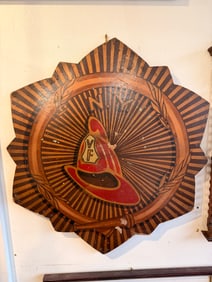 Painted Wooden NYVF Vol Firemen Wall Plaque