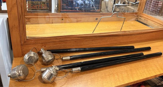 Four Matching Fire Parade Torches