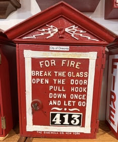 Oneonta NY Cast Iron Gamewell Fire Alarm Box