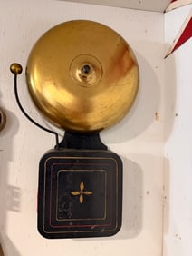 Antique Wall-Mounted Brass Fire Alarm System Oxford, NY