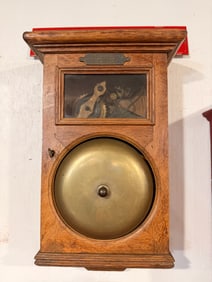 A Gamewell Fire Alarm Telegraph Co. Oak Cased Fire Gong, Late 19th/Early 20th Century