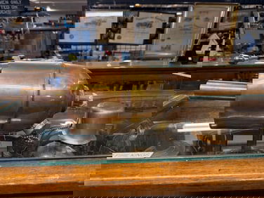 A Late 19th/Early 20th Century Brass Pole Parade Torch