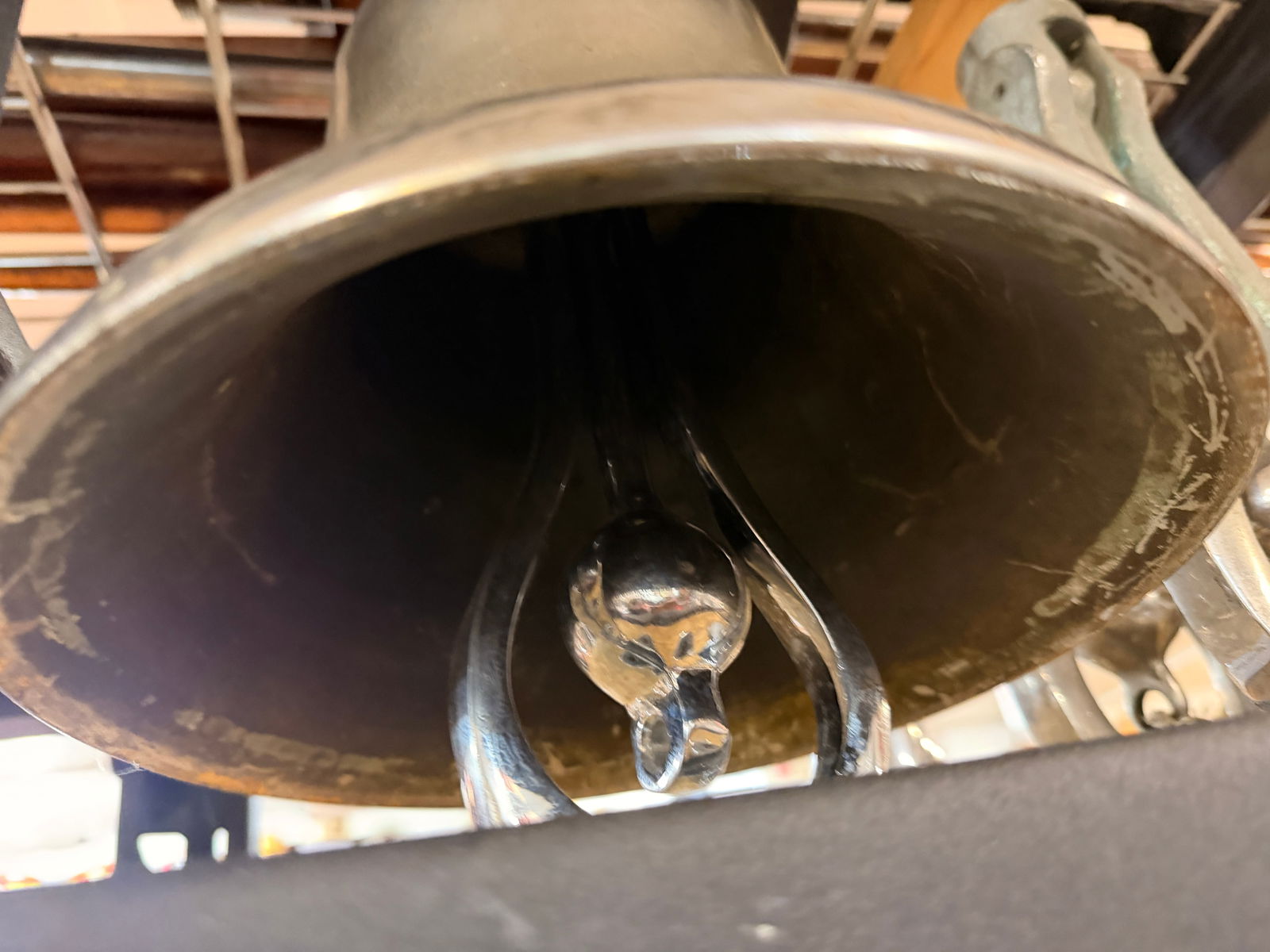 A Nickel Plated Fire Bell 10' - 2