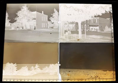 Large Format Glass Plate Negatives of Dresden, New York