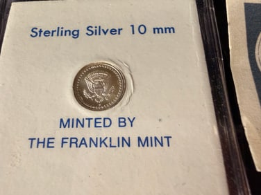 Sterling Silver Presidential Mini-Coin Set by The Franklin Mint, 38 Pieces