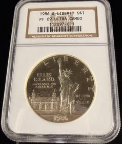 1986 S Liberty Commemorative Silver Dollar NGC PF 69 Ultra Cameo