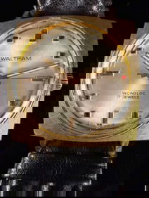 Vintage Waltham Base Metal and Stainless Steel 17 Jewel Mechanical Wristwatch