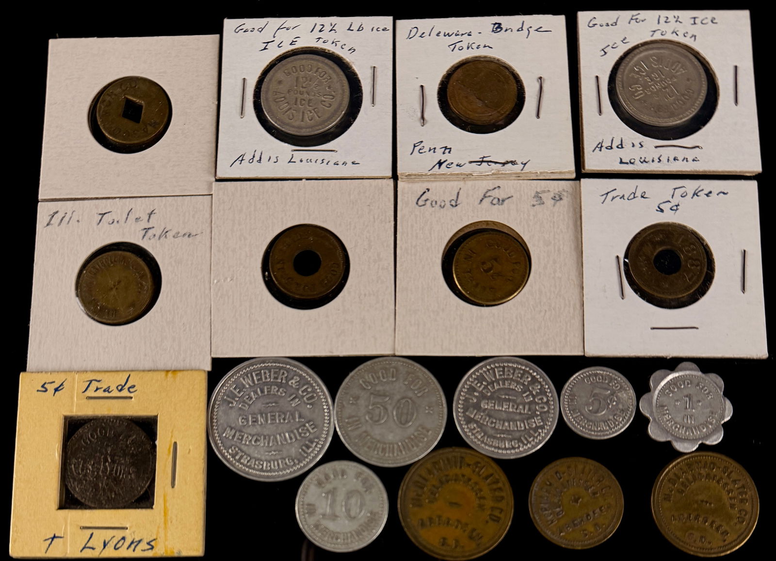 Collection of Assorted American Trade Tokens Scrip Base Metal (1 of 4)