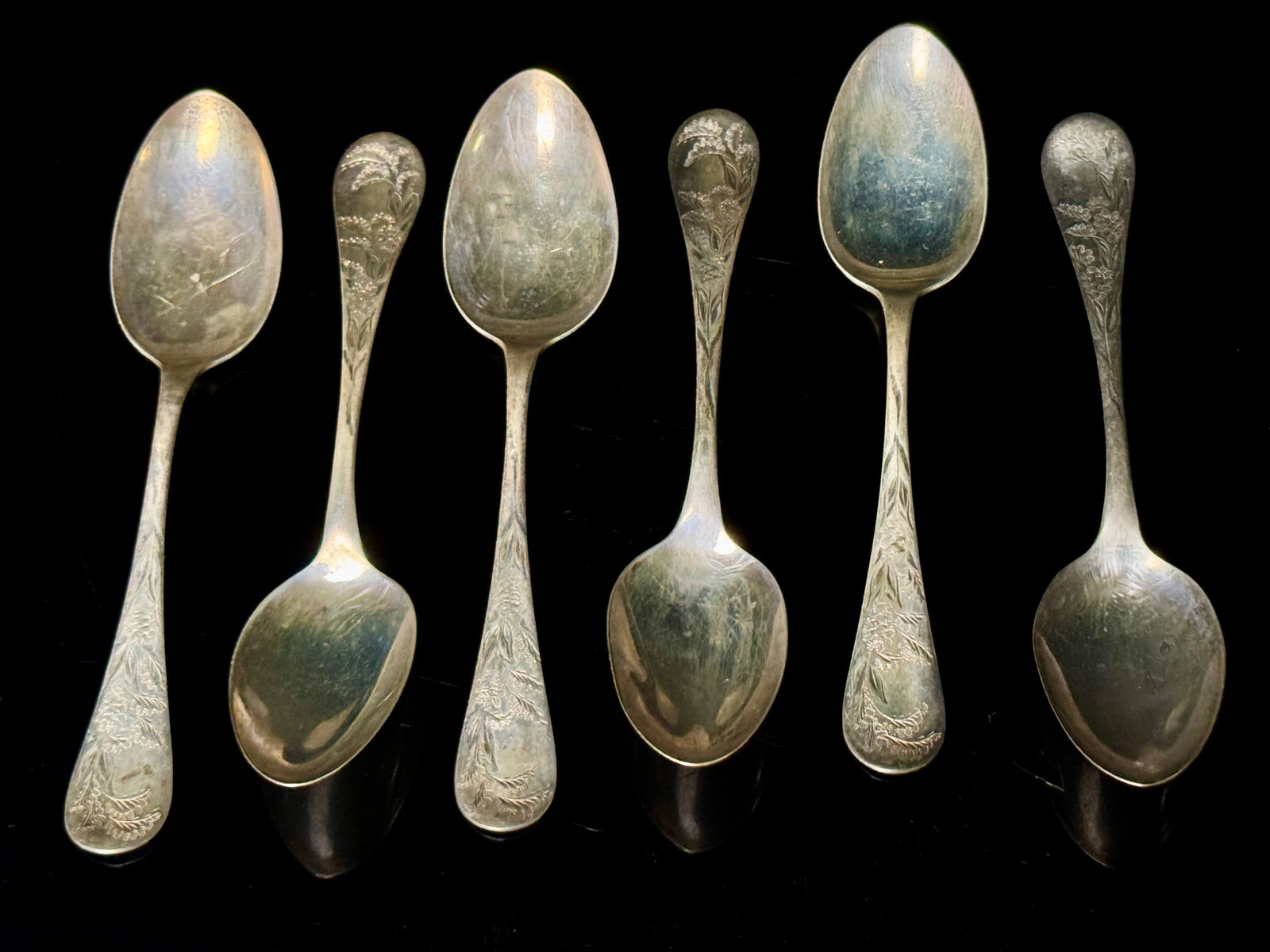 A Set of Six Towle and Son Sterling Silver Spoons (1 of 5)