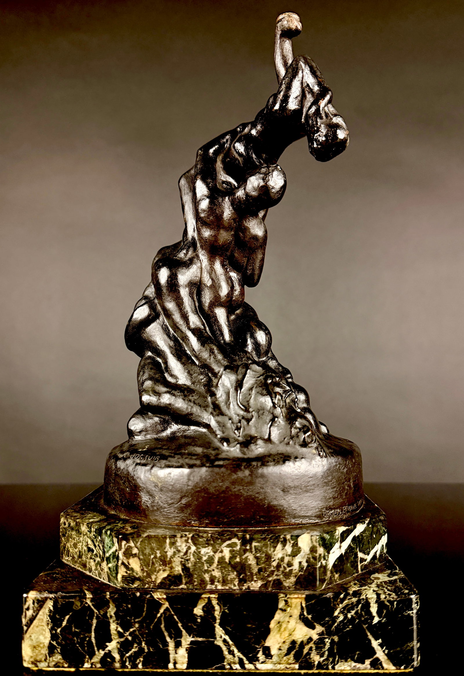 Joseph Suib (1883-1956) Bronze Sculpture of Intertwined Figures Roman Bronze Works N.Y. (1 of 12)