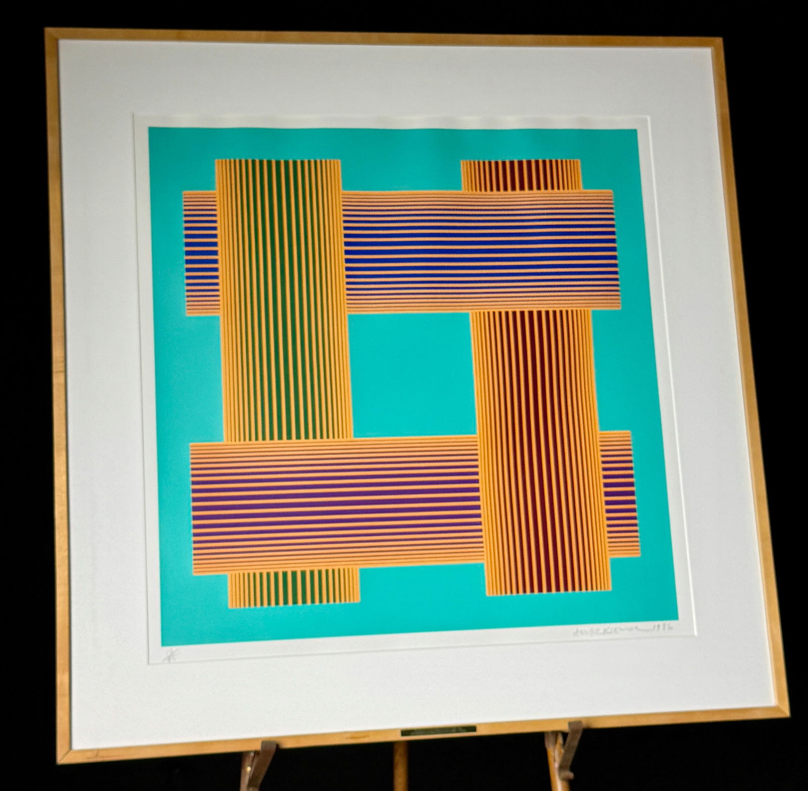 Richard Anuszkiewicz Untitled (Translumina with Turquoise) Serigraph 1986 (1 of 8)